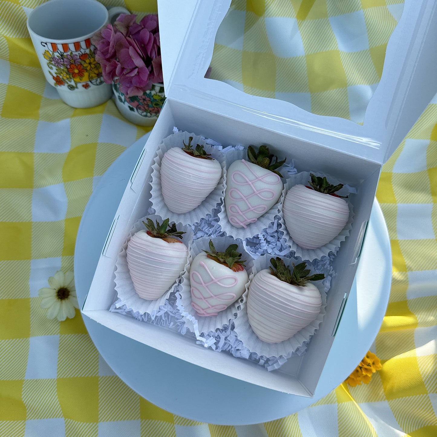 Half dozen chocolate covered strawberries